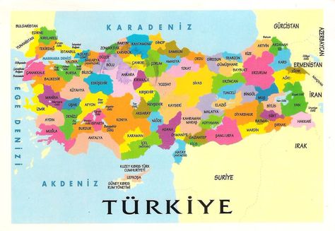 turkey map | Thank you so much Emanuele for this Turkey map postcard! Turkey Map, Turkey Project, Republic Of Turkey, Turkey Country, Postcard Stamps, Your Boyfriend, Special Thanks, Thank You So Much, Ankara