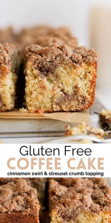 Gluten Free Coffee Cake Recipe, Gluten Free Coffee Cake, Oat Flour Recipes, Crumb Coffee Cakes, Gluten Free Cinnamon, Gluten Free Coffee, Almond Flour Cakes, Crumb Cake Recipe, Cinnamon Coffee Cake