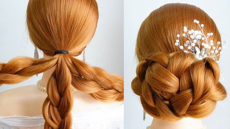 Wedding Hairstyles for Long Hair – Beginners Guide Diy Formal Updo For Long Hair, Diy Easy Updos For Long Hair, Easy Pageant Updo, Easy Evening Updo, Updos For Long Hair How To, Wedding Hairstyles For Extra Long Hair, Womens Updo Hairstyles Easy, Fancy Buns For Long Hair, Extra Long Hair Updo