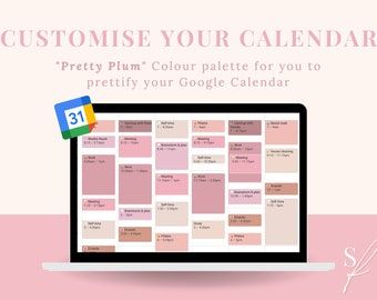 Color Palette Google Calendar, Calendar Color Scheme, Google Calendar Color Scheme, Plum Aesthetic, Aesthetic Colour Palette, Plum Color Palette, Aesthetic Palette, Google Agenda, Aesthetic Colour