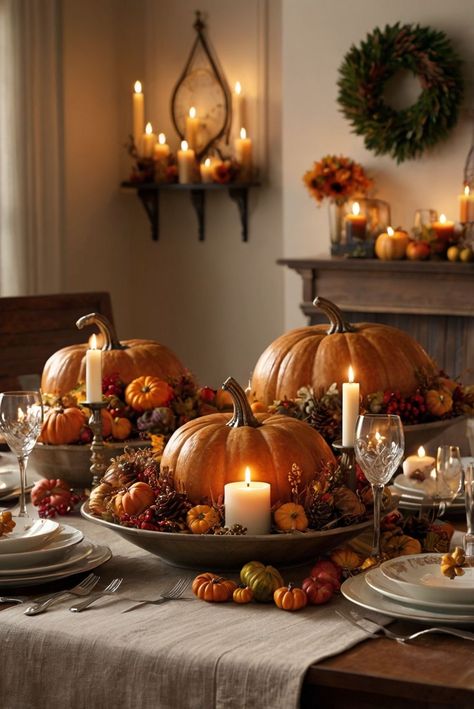 Home Table Centerpiece Ideas, Thanksgiving Indoor Decorations, Chic Thanksgiving Table Setting, Tasteful Fall Decor, Thanksgiving Table Settings Ideas, Thanksgiving Color Palette, Thanksgiving Tablescapes Ideas, Harvest Table Centerpieces, Thanksgiving Table Settings Centerpieces