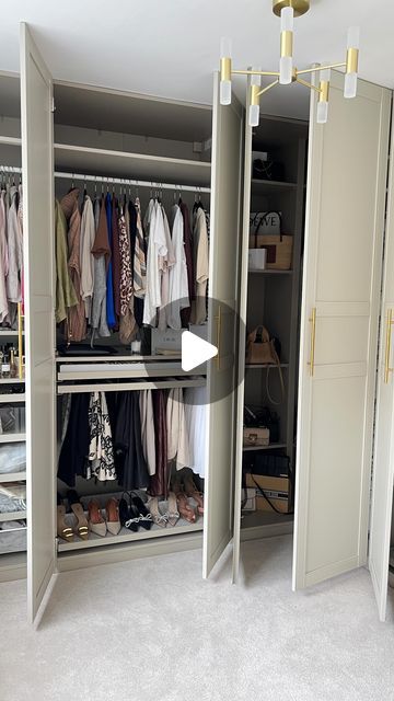 Dressing Room Design Ikea, Flisberget Ikea Beige, Pull Out Wardrobe Ideas, Ikea Pax Lighting, Wardrobe Design Ikea, Box Room Walk In Wardrobe Ideas, Girls Wardrobe Ideas, Flisberget Ikea, Ikea Pax Flisberget