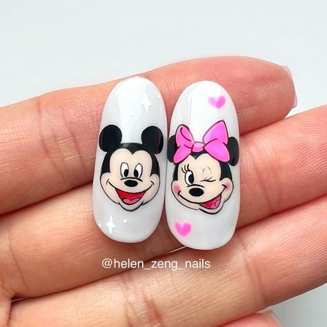 2 Nail Art Tutorials created by Helen Zeng. Each video is 4-5 minutes long with a new design. Easy to follow step by step.   Great for your daily nail art inspiration and practice. Cartoon Nail Designs, Cartoon Nails, Nail Art Tutorials, Nails Fun, Elegant Nail Art, Nail Art Disney, Nails Salon, Daily Nail, Art Videos Tutorials