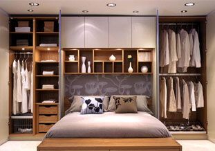 wardrobe ideas, wardrobe guide Small Space Storage Bedroom, Bed Closet, Bedroom Wardrobe Ideas, Small Bedroom Storage, Diy Furniture Bedroom, Bedroom Closet Design, Dekorasi Kamar Tidur, 아파트 인테리어, Trendy Bedroom