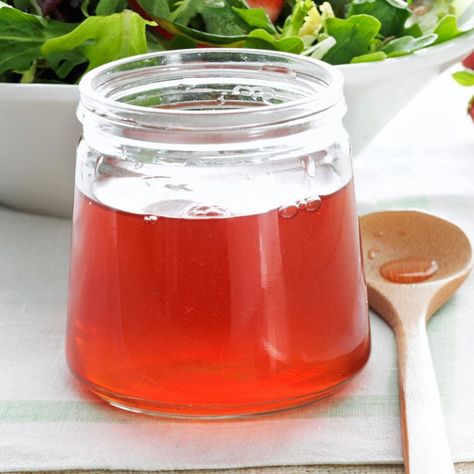 Strawberry Orange Vinegar Orange Vinegar, Vinegar Recipes, Orange Dressing, Flavored Vinegars, Seed Salad, Poppy Seed Dressing, Favorite Salad, Salad Greens, Homemade Dressing