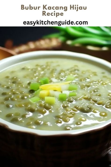 Last Updated on October 7, 2023 Bubur kacang hijau, also known as mung bean sweet porridge, is a classic Indonesian dessert that has been enjoyed for centuries by people on the archipelago and beyond. It’s easy to make with only a few simple ingredients, yet it’s incredibly rich in flavor and perfect for any occasion.  ... <a title="Bubur Kacang Hijau Recipe – Easy Kitchen Guide" class="read-more" href="https://easykitchenguide.com/bubur-kacang-hijau-recipe/" aria-labe... Sweet Porridge, Indonesian Desserts, Kitchen Guide, Mung Bean, Roasted Peanuts, October 7, Archipelago, Tasty Dishes, Simple Ingredient