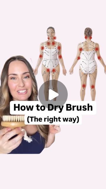 Dr. Lindsey Schmidt on Instagram: "Comment LYMPH and I’ll message you my dry brushes and my Free Lymph Node Prep Guide (what I do before dry brushing for the best drainage).  Dry brushing involves using a natural-bristle brush to gently exfoliate the skin in short + light strokes. This process not only sloughs away dead skin cells, but it also stimulates the lymphatic system, promoting the natural detoxification of waste and supporting better circulation.  Benefits of Dry Brushing: ▫️Exfoliates skin: Helps to remove dead skin cells, leaving skin softer and smoother. ▫️Boosts circulation: Enhances blood flow, bringing more nutrients and oxygen to the skin. ▫️Supports lymphatic drainage: Encourages movement of lymph fluids, helping the body eliminate toxins. ▫️Energizes the body: The gentle How To Dry Brush Skin Video, How To Dry Brush Face, How To Dry Brush, Lymph Drainage Massage, Benefits Of Dry Brushing, Lymph Node, Dry Brushing Skin, Eliminate Toxins, Celebrity Skin Care