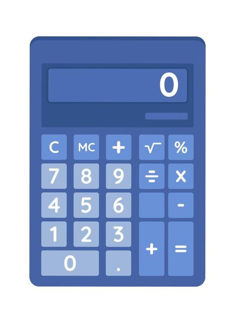 Calculator semi flat color vector object. Counting device. Editable element. Full sized item on white. Simple cartoon style illustration for web graphic design and animation Advertisement Design, Scientific Calculator, Outline Illustration, Drawing Websites, Web Graphic Design, Simple Cartoon, Color Vector, Icon Set Vector, Cartoon Images