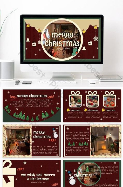 Christmas Power Point, Christmas Powerpoint Template, Best Presentation Templates, Christmas Template, Presentation Slides Design, Powerpoint Slide Designs, Powerpoint Free, Presentation Backgrounds, Christmas Layouts