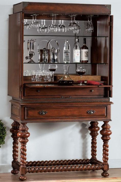 Armoire Bar, Bar Cabinets, Antique Bar, Cocktail Cabinet, Home Bar Furniture, Bar Cart Decor, Local Furniture, Drinks Cabinet, Bar Ideas