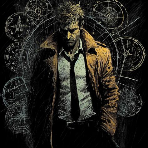 DC, Constantine Dc Comics Constantine, Constantine Dc Art, John Constantine And Batman, John Constantine Comic Art, John Constantine Wallpaper, John Constantine Art, Dc Constantine, John Constantine Fanart, Super Hero Fan Art