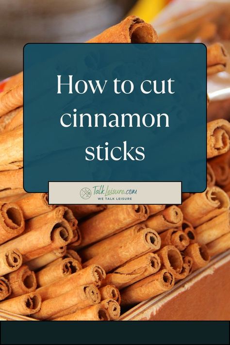 How to cut cinnamon sticks Diy Christmas Decorations Cinnamon Sticks, Cinnamon Stick Decorations, Cinnamon Stick Cross Ornaments, Cinnamon Stick Trees, Cinnamon Sticks Crafts, Ornaments With Cinnamon Sticks, Cinnamon Stick Decor, Uses For Cinnamon Sticks, Cinnamon Stick Tree Ornament