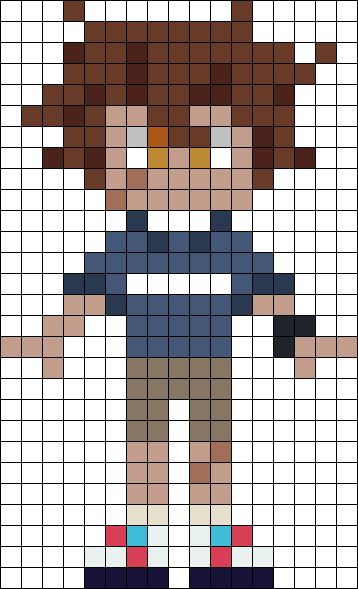 Fnaf Sewing Patterns, Fnaf Fuse Beads, Fnaf Perler Beads Pattern, Fnaf Perler Beads, Fnaf Pixel Art, Melts Beads, Gregory Fnaf, Art Fnaf, Funny House