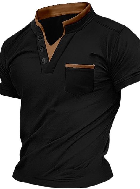 Mens Casual T Shirts, Mens Henley, Henley Tee, Shorts Cargo, Henley Shirt, Clothing Apparel, Henley Shirts, Shorts With Pockets, Tango