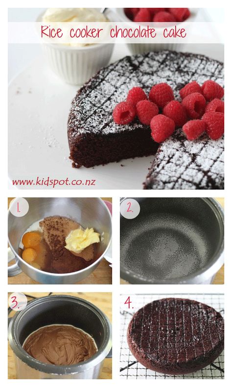 Chocolate Cake In Cooker, Rice Cooker Cake, Aroma Rice Cooker, Small Rice Cooker, Cooker Cake, Multi Cooker Recipes, Slow Cooker Lamb, Rice Cooker Recipes, Easy Oatmeal