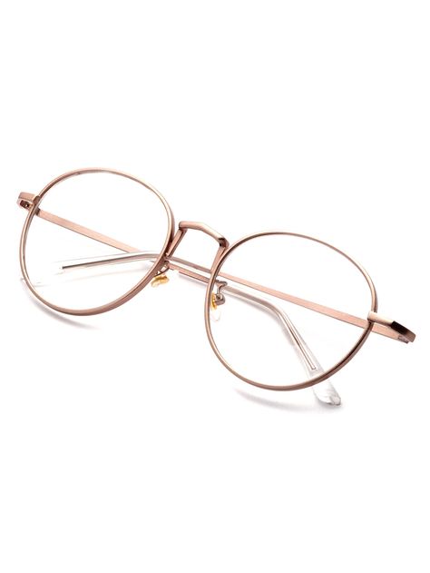 sunglass161011308_2 Clear Round Glasses, Rounded Glasses, Rose Gold Glasses, Clear Eyeglasses, Retro Eyeglasses, Clear Sunglasses, Retro Eyewear, Clear Lens Glasses, Glasses Clear