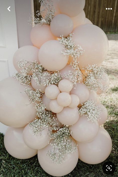 Princess Bridal Shower Theme, Fairytale Balloon Garland, 1st Princess Birthday Party, Neutral Princess Party, Fairy Party Balloon Arch, Ones Upon A Time Birthday, Balloon Corner Decoration, Once Upon A Time First Birthday Party, Once Upon A Time Party Ideas