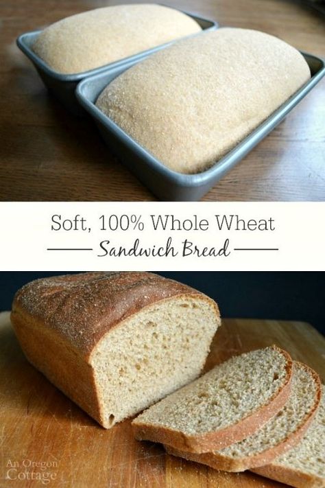 Easy, Soft 100% Whole Wheat Sandwich Bread Tutorial – An Oregon Cottage One Loaf Whole Wheat Bread Recipe, Easy Homemade Whole Wheat Bread, Homemade Whole Wheat Bread Recipes Easy, Quick Whole Wheat Bread, Penn Station Bread Recipe, Easy Homemade Wheat Bread, Whole Wheat Quick Bread, Homemade Bread Recipes Easy Healthy, Easy Wheat Bread Recipe