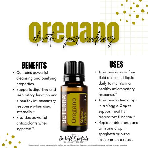 🌿 Oregano oil is not only a wellness powerhouse but often used in the kitchen! Its potent flavor means a little goes a long way, making it perfect for adding a robust oregano taste to your dishes.   🔥Oregano is considered a “hot” oil and should always be diluted with a carrier oil before using it topically. Doterra Recipes, Doterra Essential Oils Recipes, Oregano Oil, Carrier Oil, Doterra Oils, Hot Oil, Doterra Essential Oils, Essential Oil Recipes, Carrier Oils