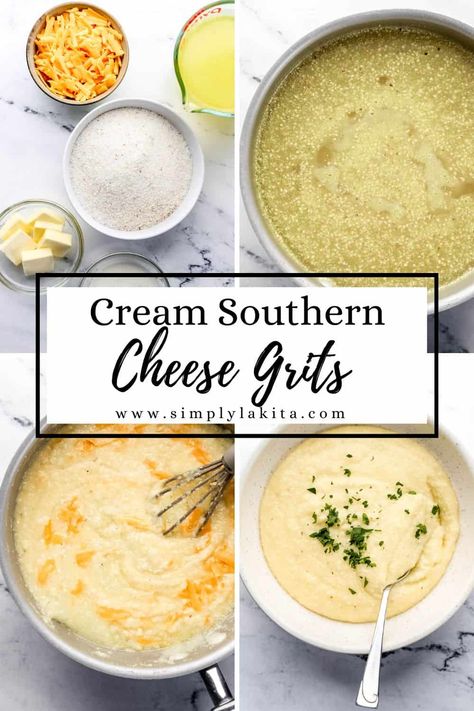 Paula Dean Cheese Grits, Crockpot Cheesy Grits, Cheese Grits With Velveeta, Garlic Grits Recipe, Cheesy Garlic Grits, How To Make Cheese Grits, Crockpot Cheese Grits Slow Cooker, Cheesy Jalapeño Grits, Cheesy Grits And Sausage