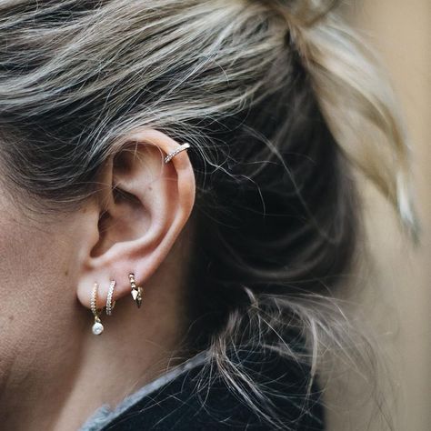 Ear Piercing Helix, Triple Ear Piercing, Spike Ring, Cute Ear Piercings, Navel Jewelry, Maria Tash, Gold Bar Earrings, Belly Jewelry, Titanium Earrings