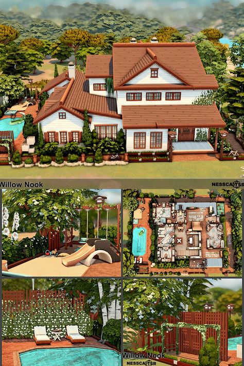 Sims 4 40x30 House, Sim4 House, Sims 4 Residential Lots, Sims4 Houses, Sims4 Ideas, Sims4 House, Sims 4 House, Sims 4 House Building, Sims 5