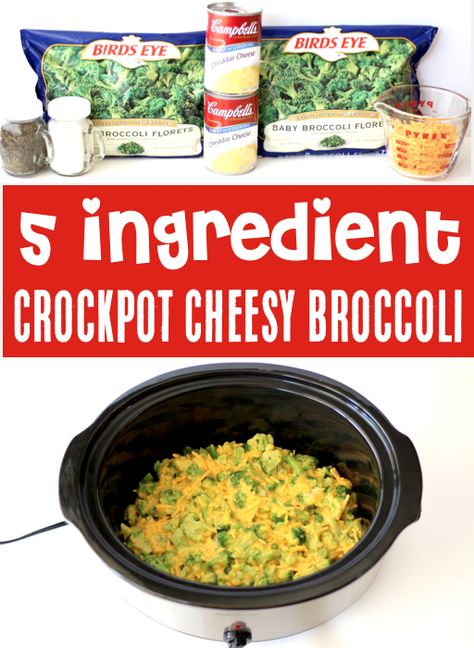 Easy Crockpot Vegetables, Veggie Side Dishes Crockpot, Crock Pot Recipes With Broccoli, Crockpot Broccoli And Cheese Casserole, Broccoli Casserole In Crockpot, Broccoli Casserole Crockpot, Crockpot Veggie Side Dish, Broccoli In The Crockpot, Broccoli Recipes In Crockpot