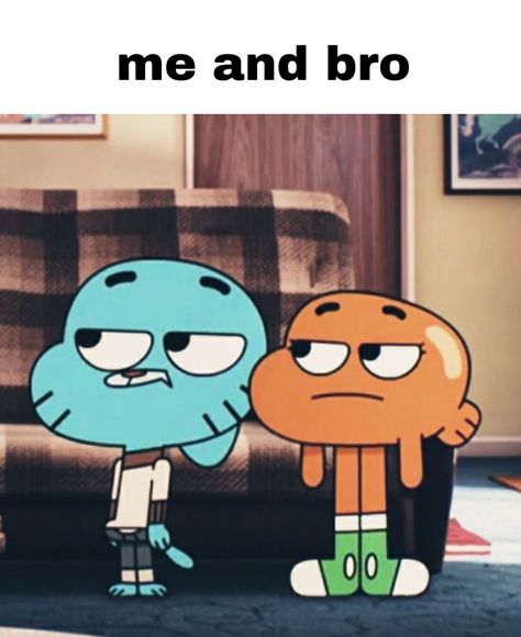 Gumball And Darwin Memes, Amazing World Of Gumball Halloween, Gumball And Darwin Cosplay, Gumball Memes Funny, Literally Us Duo, Penny And Gumball, Darwin Fanart, Iconic Duos Best Friends Cartoon, Gumball And Darwin Matching Pfp