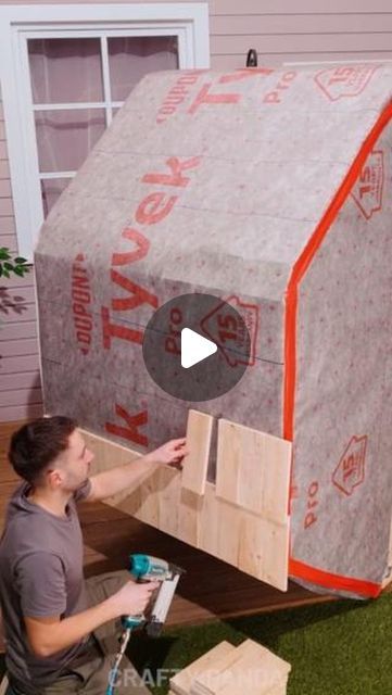 Crafty Panda on Instagram: "Turn pallets into a private backyard sauna !Thanks for watching! Please be aware that this video is for entertainment purposes only and techniques shown should not be attempted at home!  #craftypanda #crafts #diy #PalletSauna #DIYBackyardSauna #SaunaProjects #PalletCrafts #BackyardDIY #PrivateSauna #CraftyPalletIdeas" Backyard Sauna, Wood Sauna, Pallet Building, Brick Patterns Patio, Sauna Diy, Private Backyard, Sauna Design, Diy Play Kitchen, Scrap Wood Projects