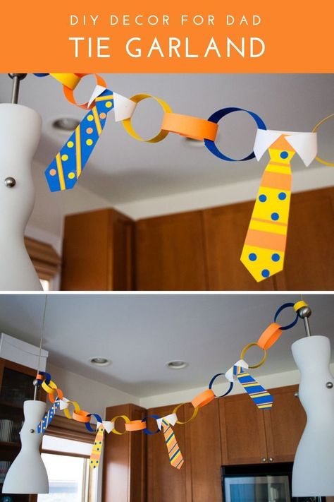 Diy Father's Day Decorations, Diy Father's Day Crafts, Diy Tie, Father's Day Diy, Dad Day, Party Recipes, Fathers Day Crafts, Fathers Day Cards, Decorating Blogs