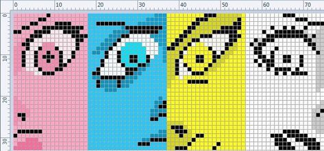 Pokemon Cross Stitch Patterns, Pokemon Cross Stitch, Cross Stitch Beginner, Graph Crochet, Pixel Art Templates, Beginner Knitting Patterns, Pixel Art Characters, Pixel Crochet, Pixel Art Grid