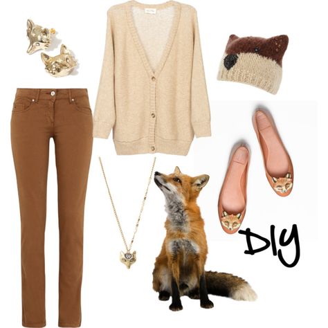 "DIY halloween fox costume" by gaia-gurlie on Polyvore Fox Costume Women's, Fox Inspired Outfit, Fox Costume Diy, Clever Costumes, Teen Halloween, Fox Costume, Fox Shoes, Adorable Outfits, Costume Diy