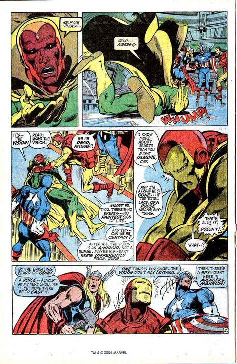 Avengers v1 #93 marvel comic book page art by Neal Adams Marvel Comic Book Panels, Comic Strip Marvel, Marvel Comic Page, Neal Adams Art, Marvel Scenes, Comic Wall, Comic Superheroes, Comic Book Page, Comic Illustrations