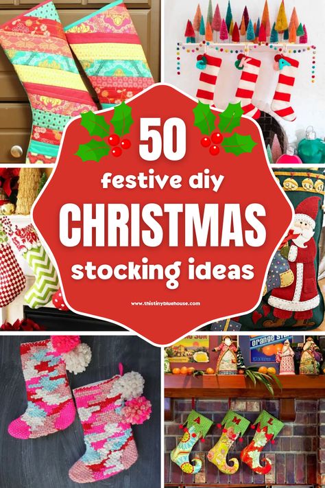 Love crafting? Then, consider making your own Christmas stockings this year. These simple DIY Christmas stocking tutorials are a great choice for even the most beginner crafters. From traditional stockings to unique ones we know this collection of Christmas stocking DIYs will inspire you to make your own DIY Christmas stocking this year. Diy Christmas Stockings Ideas Patterns, Christmas Stockings Ideas Diy, Decorated Stockings Ideas Diy, Stocking Decorating Contest, Stocking Decorating Ideas Diy, Homemade Stockings Christmas, Christmas Stocking Decorating Ideas, Stocking Decorating Ideas, Diy Christmas Stockings