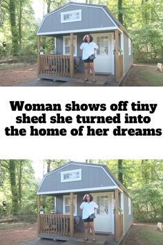 Shed Building Ideas, Tiny House For Backyard, Diy Tiny Home From Shed, Tiny House From Storage Shed Interior, Storage Building Tiny House, Prefab Shed House, She’d Converted To House, Granny Shed Guest Houses, Turn Shed Into Guest House