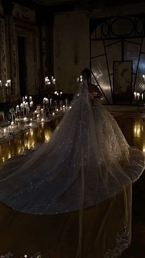 Create A Fantasy World, Cinderella Wedding Dress, Glittery Wedding, Ball Gowns Aesthetic, Dream Wedding Reception, Big Wedding Dresses, Dream Wedding Decorations, Wedding Dresses Cinderella, Arab Wedding