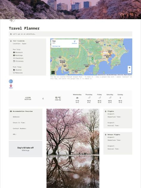 Cute Notion, Free Printable Meal Planner Templates, Notion Travel Planner, Trip Planning Template, Study Planner Free, Meal Planner Printable Free, Travel Planner Template, Life Planner Organization, Free Planner Templates