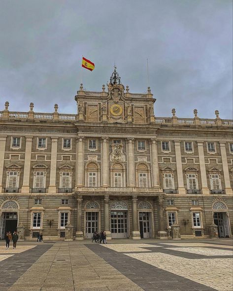 The Royal Palace Of Madrid, Madrid Spain Royal Palace, Royal Palace Exterior, Royal Palace Madrid, Madrid Spain Aesthetic, Palace Exterior, Travel Madrid, Royal Palace Of Madrid, Palace Of Madrid