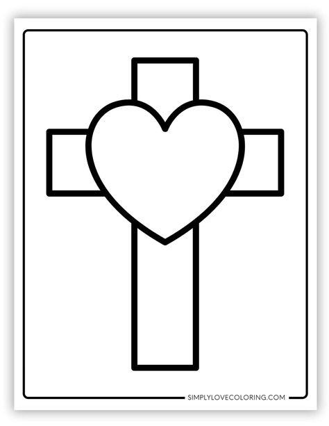 Free Easter cross template printables are the perfect activity for homeschooling, classrooms, teachers, kids' activities, and educational activities. Cross Patterns Printable, Cross Coloring Pages Free Printables, Cross Template, Ornament Template Free Printable, Jesus Cross, Cross Coloring Page, Sunday School Projects, Cross Love, Rabbit Colors