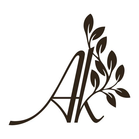 Ak Logo Design Letter, A K, Ak Monogram, Ak Logo Design, Adventure Graphic Design, Ak Logo, Leaf Craft Activities, Mobile Shop Design, Calligraphy Wallpaper