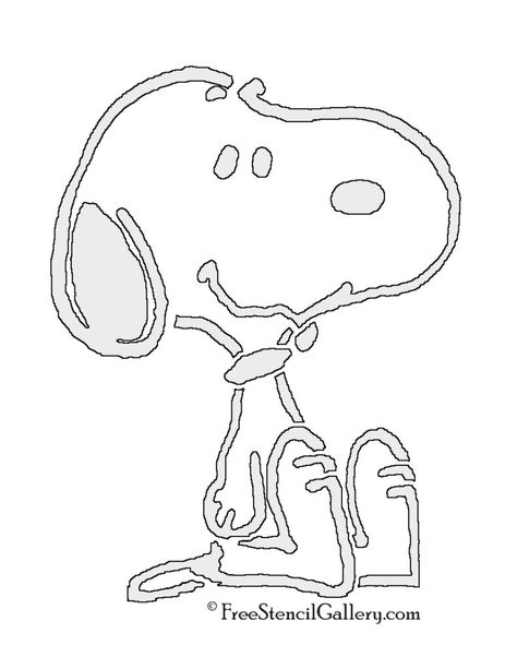 Peanuts - Snoopy Stencil | Free Stencil Gallery Snoopy Stencil Pumpkin, Snoopy Pumpkin Carving Stencil, Snoopy Pumpkin Stencil, Snoopy Stencil, Stencil Patterns Printable Design, Snoopy Pumpkin Carving, Jack O Lantern Patterns, Stencil Art Ideas, Cartoon Stencil