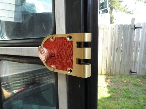 Skoolie.net • View topic - Deadbolt on front door? Skoolie Door Lock, Skoolie Front Door, Bus Makeover, Bus Remodel, Bus Rv Conversion, Skoolie Ideas, School Bus Camper, School Bus House, Rv Conversion