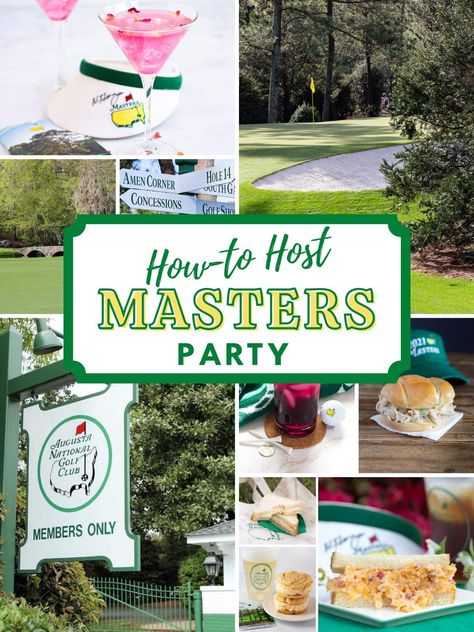 Masters Party Ideas, Masters Party, Golf Party Games, Golf Party Foods, Golf Theme Party, Italian Dinner Party, Golf Birthday Party, Masters Tournament, Masters Golf