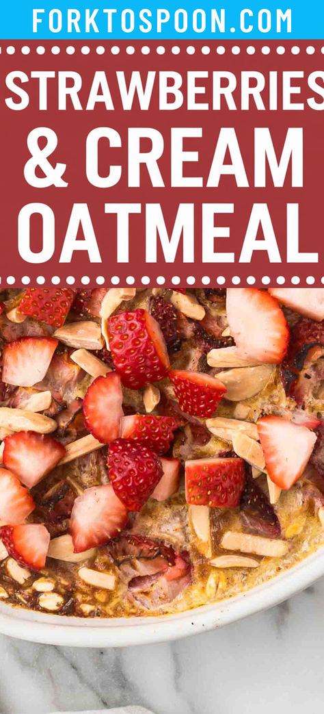 Strawberries and Cream Oatmeal is the perfect way to kickstart your day with ease. Made with just a few simple ingredients and ready in minutes, this creamy and sweet oatmeal will keep you satisfied all morning! Strawberries And Cream Oatmeal, Sweet Oatmeal, Strawberry Whipped Cream, Make Top, Baked Oatmeal Recipes, Healthy Holiday Recipes, Warm Breakfast, Slow Roast, Milk Alternatives