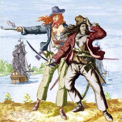 Anne Bonny and Mary Read colour plate Mary Read Pirate, Ann Bonny, Anne Bonny And Mary Read, Mary Read, Edward Kenway, Anne Bonny, Dandy Highwayman, Crazy Toys, Wax Museum