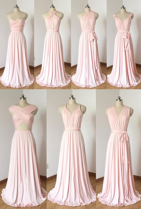 image 0 Wedding Dress Empire, Infinity Dress Styles, Vestido Convertible, Infinity Dress Bridesmaid, Blush Pink Bridesmaids, Blush Pink Bridesmaid Dresses, Convertible Bridesmaid Dress, 파티 드레스, Pink Bridesmaid Dresses