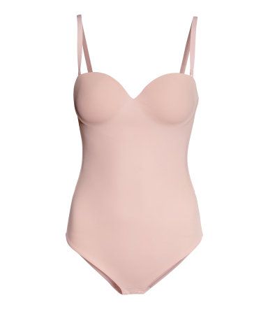 H&M Powder Pink Bodysuit Pink Bodysuit, You're Beautiful, Powder Pink, Online Fashion, H&m, Fashion Home, Lingerie, One Piece, My Style