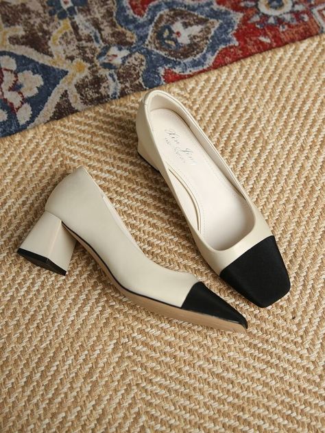 Color Block Shoes, Feminine Shoes, Block Shoes, Nyc Outfits, Expensive Shoes, Spring Dresses Casual, Classy Shoes, Elegant Color, Modest Fashion Outfits