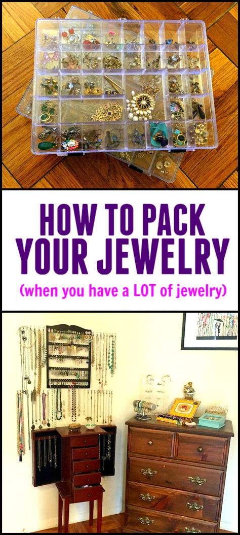 How to pack jewelry for a move. | Diamonds in the Library Jewelry Packing Ideas, Travel Storage Ideas, Driftwood Jewelry, Packing Ideas, Packing To Move, Moving Packing, Jewelry Box Diy, Easy Jewelry, Diy Picture Frames