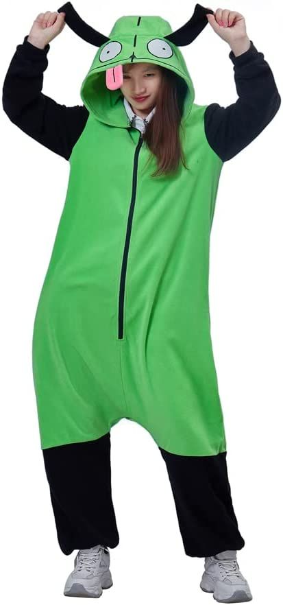 Zim Cosplay, Halloween Costume Mens, Hoodie Halloween Costumes, Gir Invader Zim, Onesies Pajamas, Unisex Onesies, Pajamas For Women, Onesie Pajamas, Invader Zim